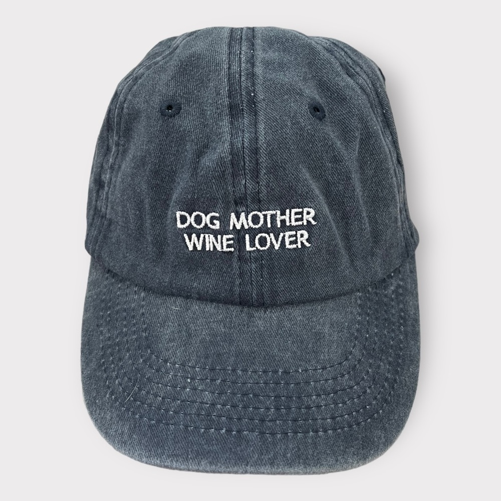 Dog Mother Wine Lover Baseball Hat Cap One Size Cotton NWOT